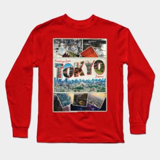 Greetings from Tokyo in Japan vintage style retro souvenir Long Sleeve T-Shirt